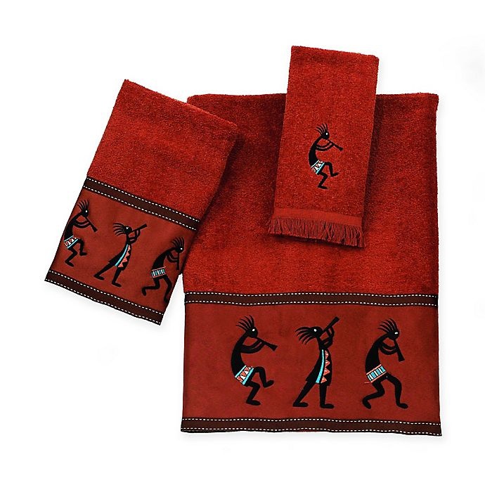 slide 1 of 1, Avanti Kokopelli Bath Towel - Red, 1 ct