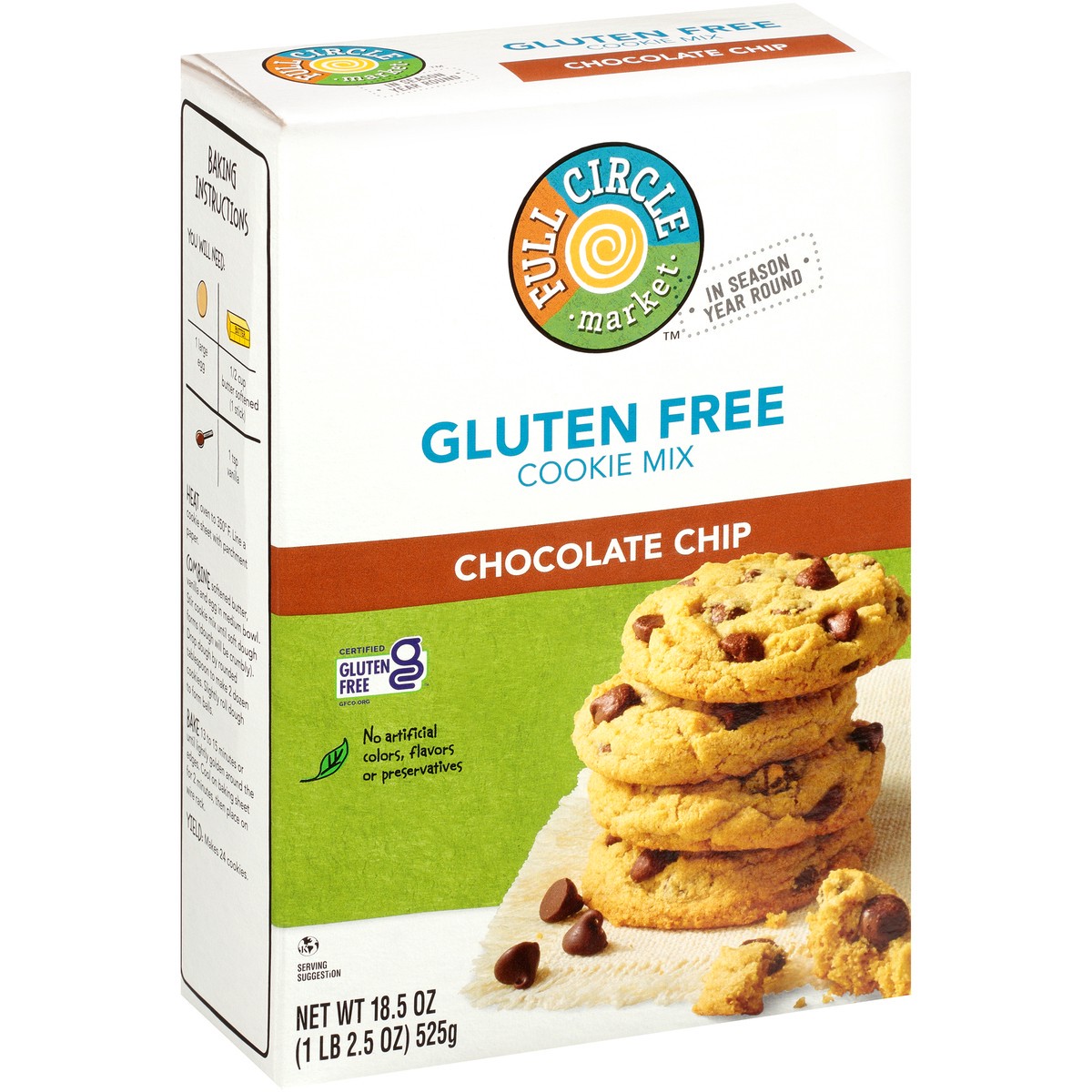 slide 2 of 9, Full Circle Market Chocolate Chip Cookie Mix, 18.5 oz