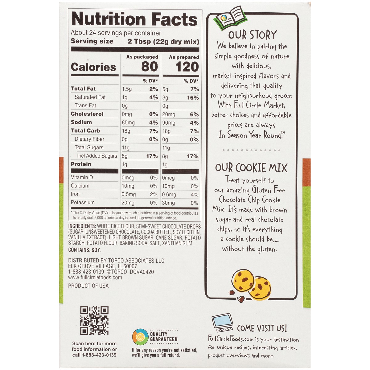 slide 5 of 9, Full Circle Market Chocolate Chip Cookie Mix, 18.5 oz