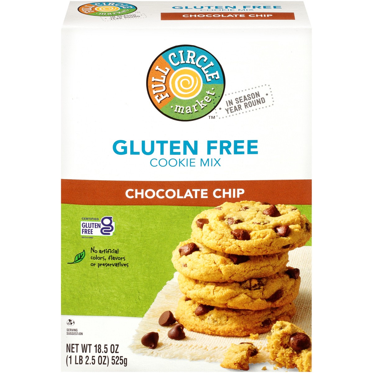 slide 1 of 9, Full Circle Market Chocolate Chip Cookie Mix, 18.5 oz