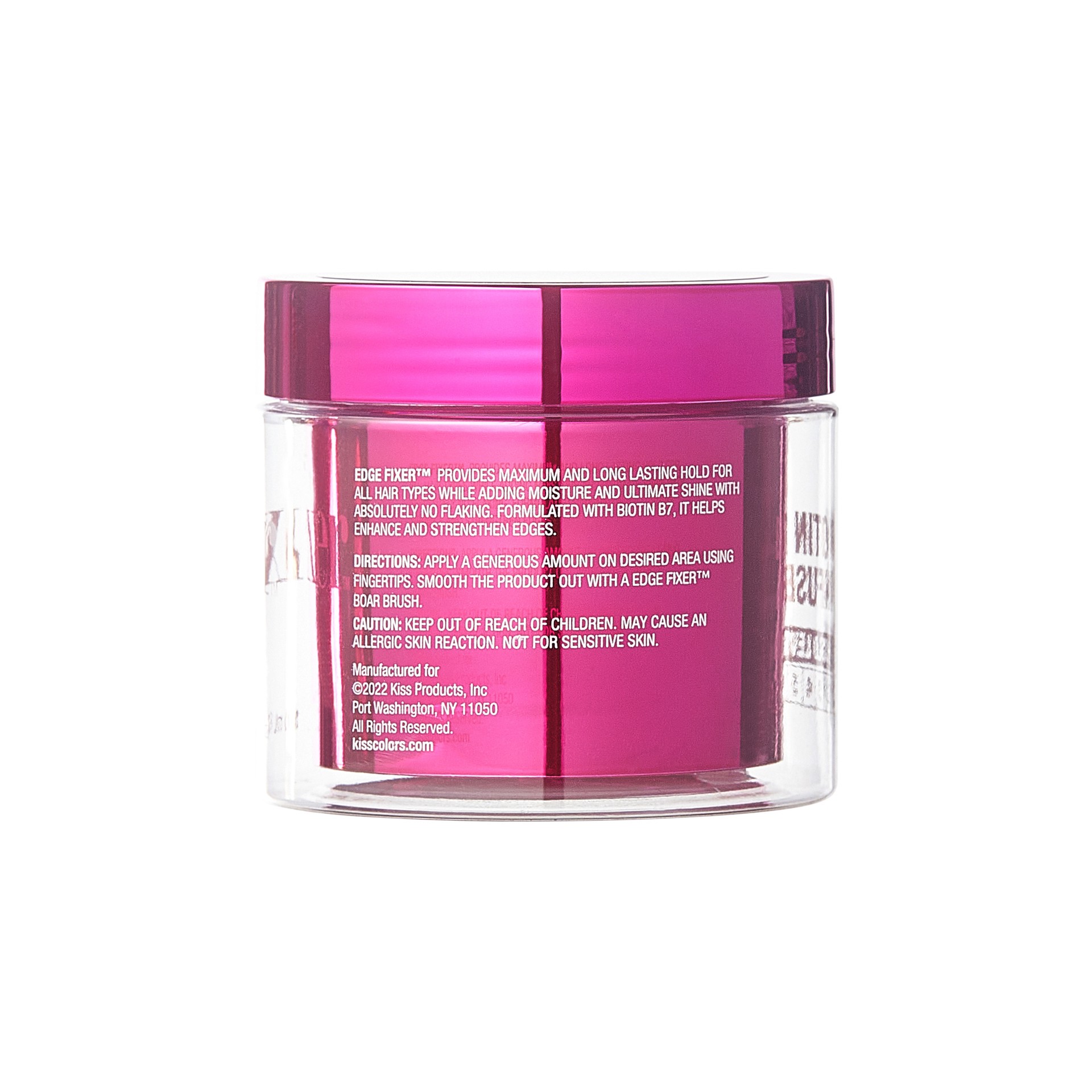 slide 2 of 5, KISS Colors & Care Edge Fixer Maximum Hold with Biotin, Very Cherry, 3.38 fl oz, 1 ct