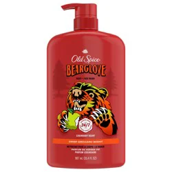 Old Spice Cleansing Body Wash for Men, 24/7 Shower Clean with Lasting Scent, 2 in 1 Face and Body Wash, Rich Lather, Bearglove, Crisp Orchard Scent, 33.4oz