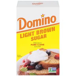 Domino Premium Pure Cane Light Brown Sugar 1 lb. Carton