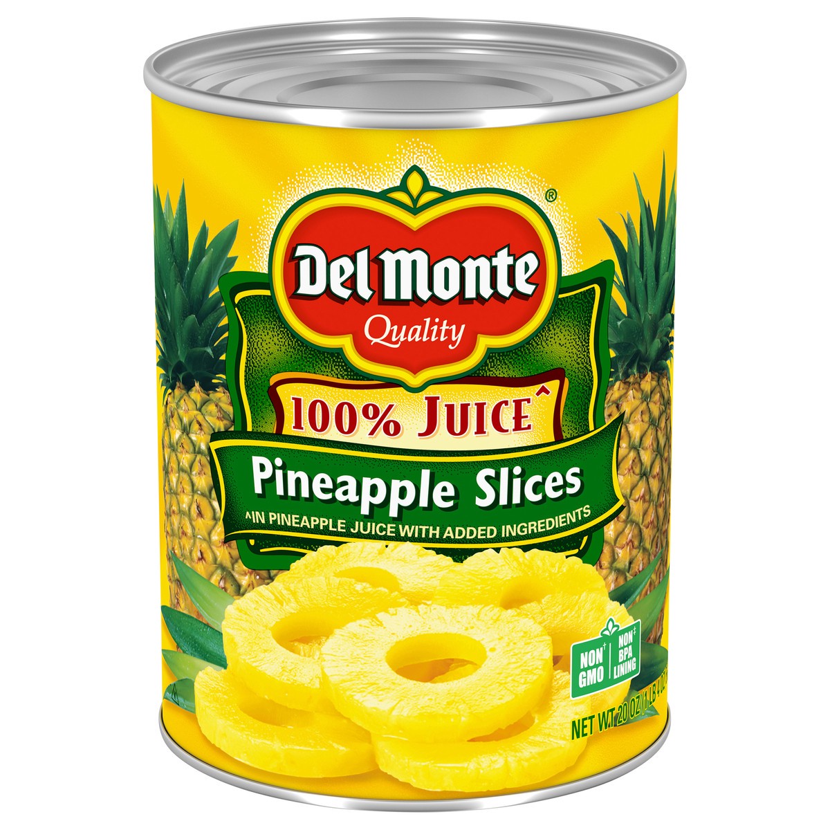 slide 1 of 13, Del Monte Sliced Pineapple in 100% Juice, 20 oz Can, 20 oz