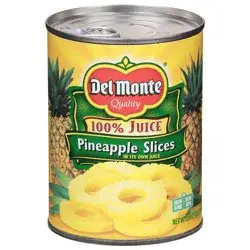 Del Monte Pineapple Slices in Its Own Juice 20 oz