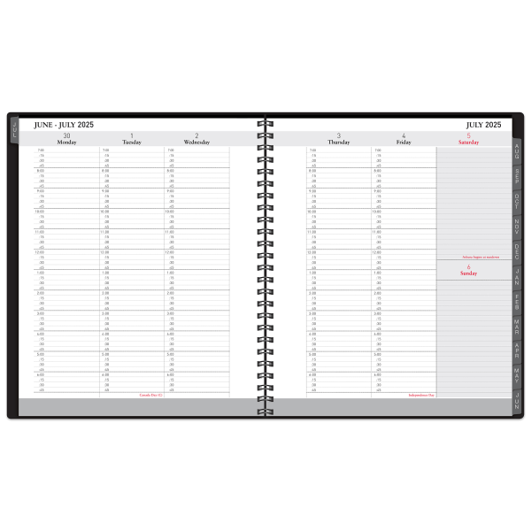 slide 4 of 5, Office Depot 2025-2026 Office Depot® Brand 14-Month Weekly/Monthly Academic Planner, Vertical Format, 8"" x 11"", 30% Recycled, Black, July 2025 To August 2026, 1 ct