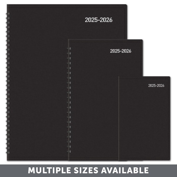 slide 5 of 5, Office Depot 2025-2026 Office Depot® Brand 14-Month Weekly/Monthly Academic Planner, Vertical Format, 8"" x 11"", 30% Recycled, Black, July 2025 To August 2026, 1 ct