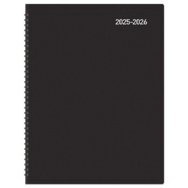 slide 1 of 5, Office Depot 2025-2026 Office Depot® Brand 14-Month Weekly/Monthly Academic Planner, Vertical Format, 8"" x 11"", 30% Recycled, Black, July 2025 To August 2026, 1 ct