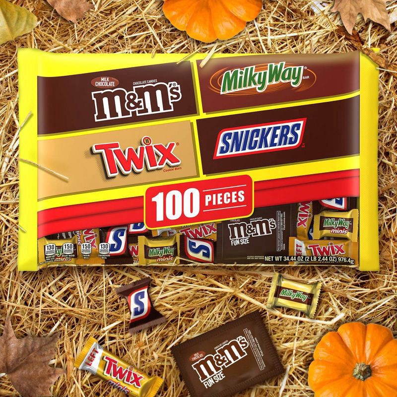 slide 6 of 8, Mars M&M's, Twix, Snickers, Milky Way Halloween Chocolate Variety Pack, 34.74 oz