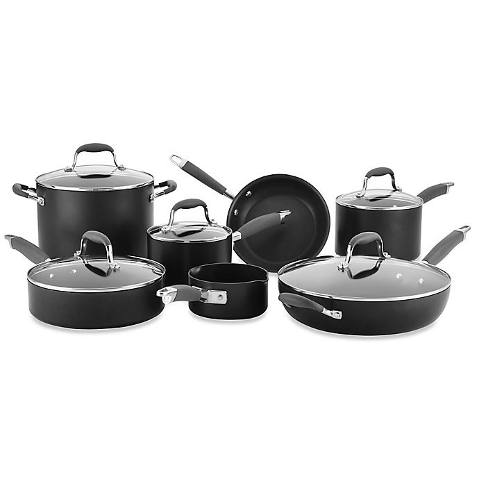 slide 1 of 1, Anolon Advanced Hard Anodized Nonstick Cookware Set, 12 ct