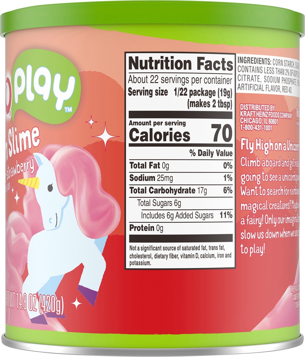 slide 7 of 9, Jell-O Play Unicorn Slime Kit with 100% Edible Strawberry Gelatin Mix, 14.8 oz Canister, 14.8 oz