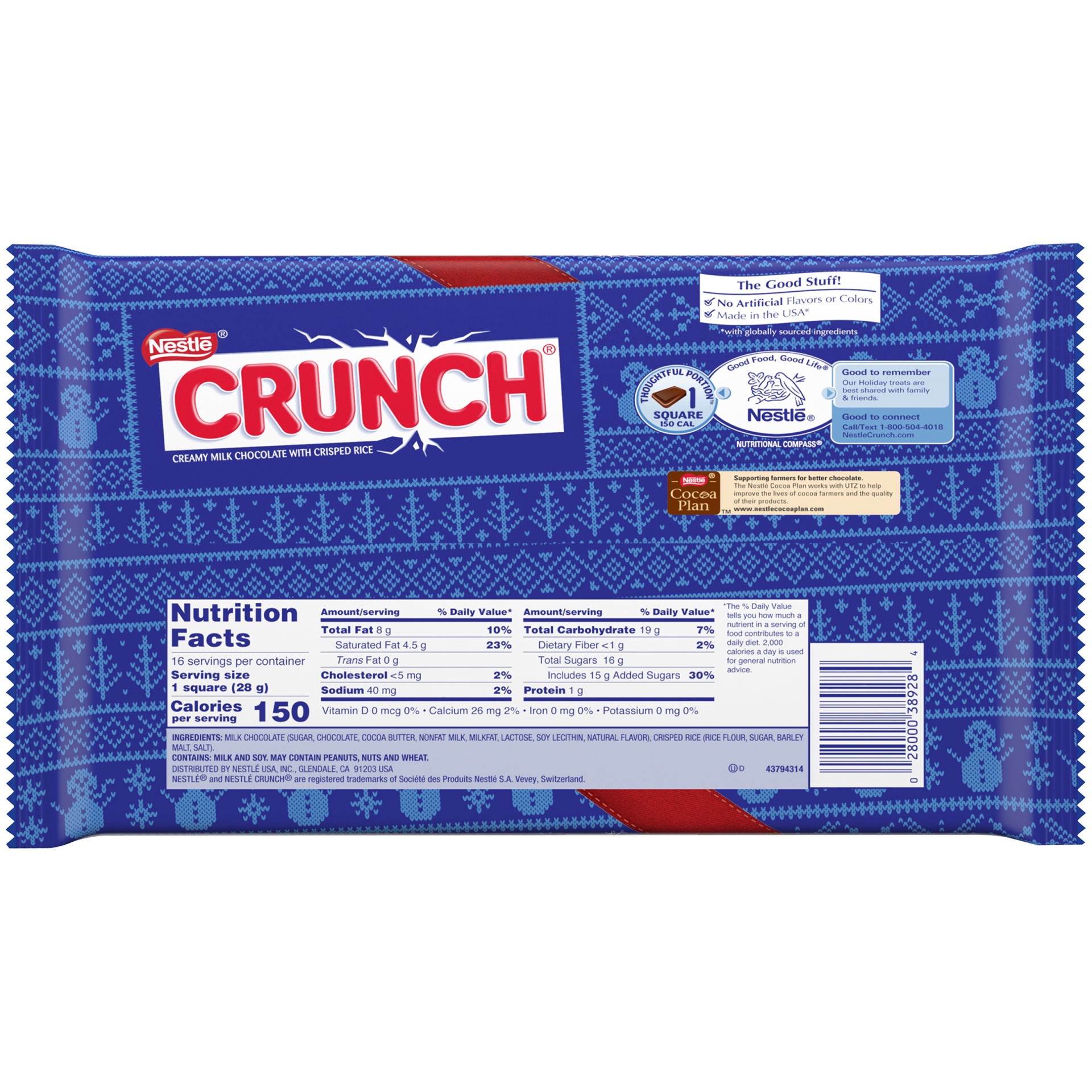 slide 4 of 6, Crunch Christmas Bar, 16 oz