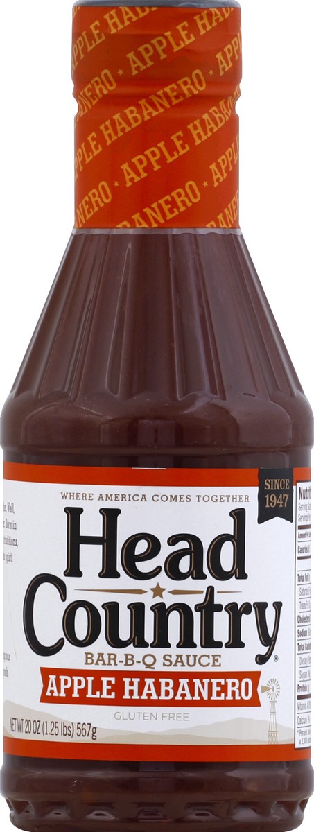 slide 3 of 3, Head Country Apple Habenero Barbeque Sauce, 20 oz