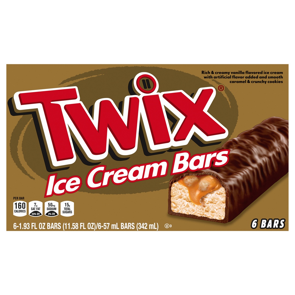 slide 11 of 11, TWIX Twix Cookies Ice Cream Bar, 6 ct