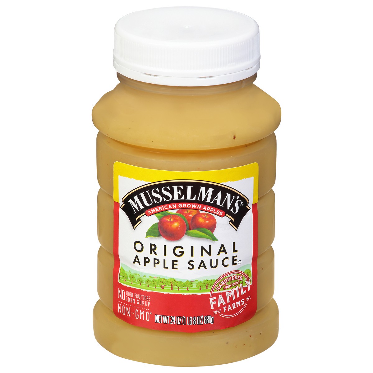 slide 8 of 14, Musselman's Regular Applesauce Plastic Jar, 24 oz