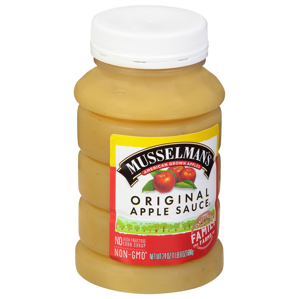 slide 14 of 14, Musselman's Regular Applesauce Plastic Jar, 24 oz