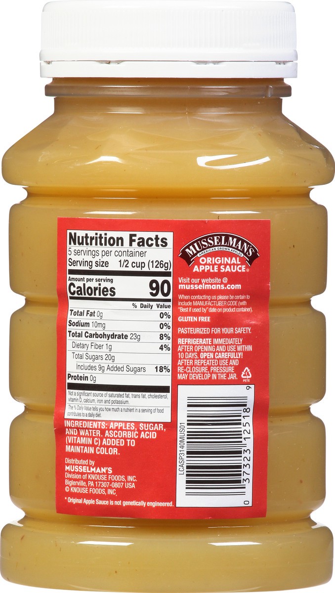 slide 13 of 14, Musselman's Regular Applesauce Plastic Jar, 24 oz