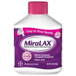 Miralax Powder Osmotic Unflavored Laxative 17.9 oz Bottle