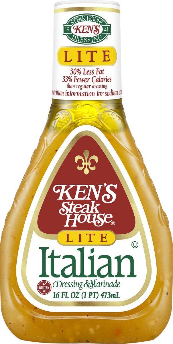 slide 8 of 12, Ken's Steak House Lite Italian Dressing & Marinade 16 oz, 16 oz