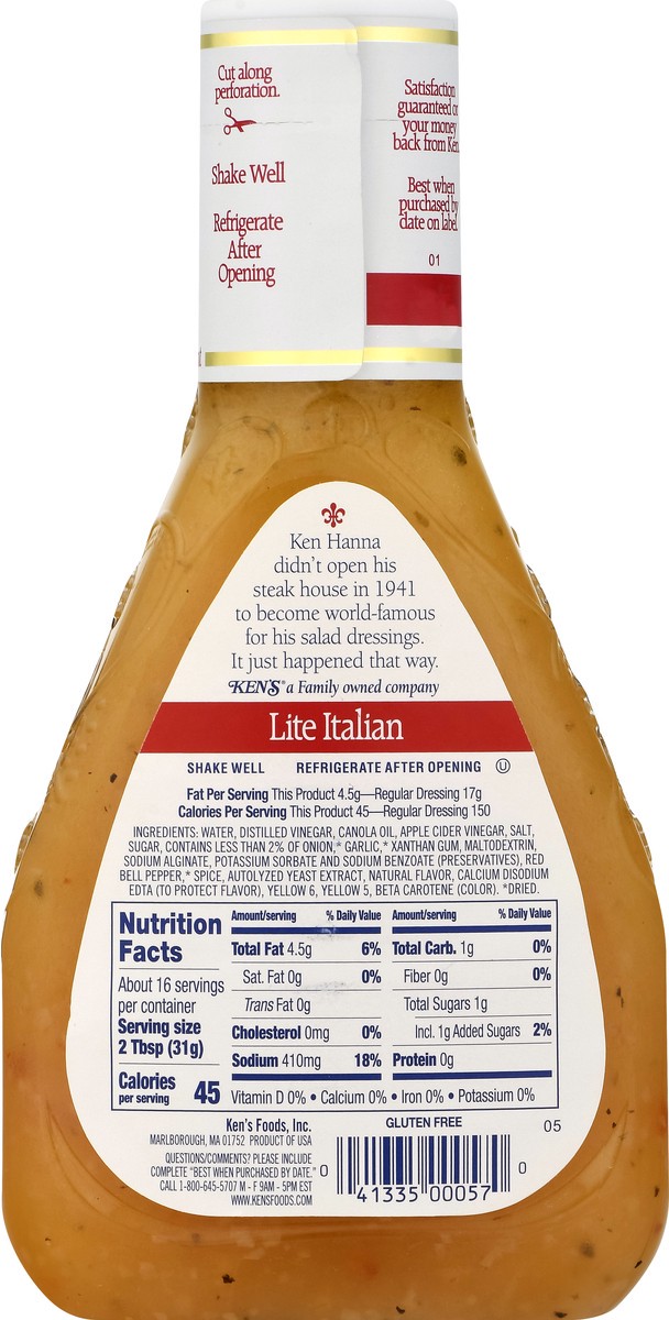 slide 2 of 12, Ken's Steak House Lite Italian Dressing & Marinade 16 oz, 16 oz