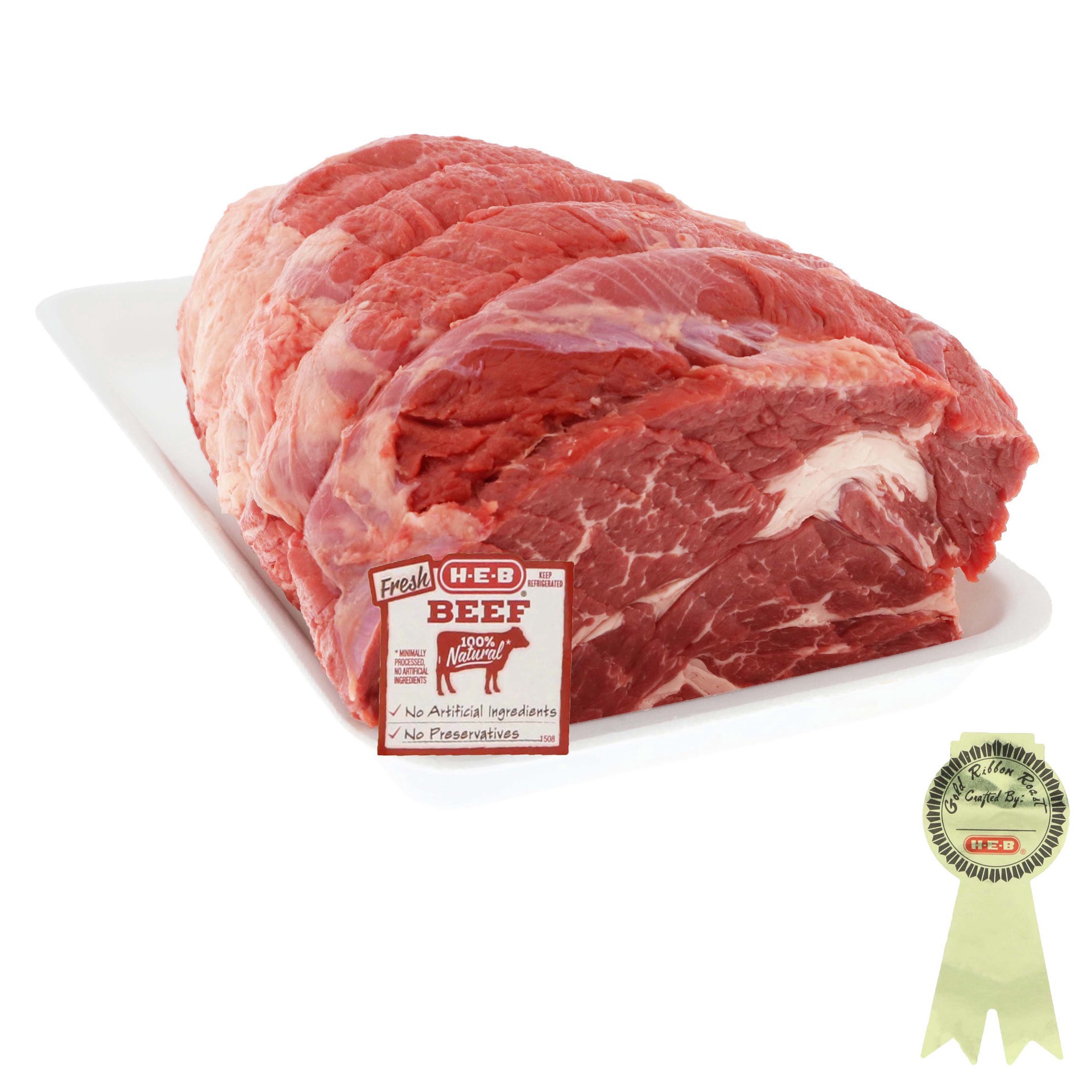 slide 1 of 1, H-E-B Beef Chuck Roast, Boneless, USDA Select, Gold Ribbon, per lb