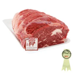 H-E-B Beef Chuck Roast Boneless Whole, USDA Select, Gold Ribbon