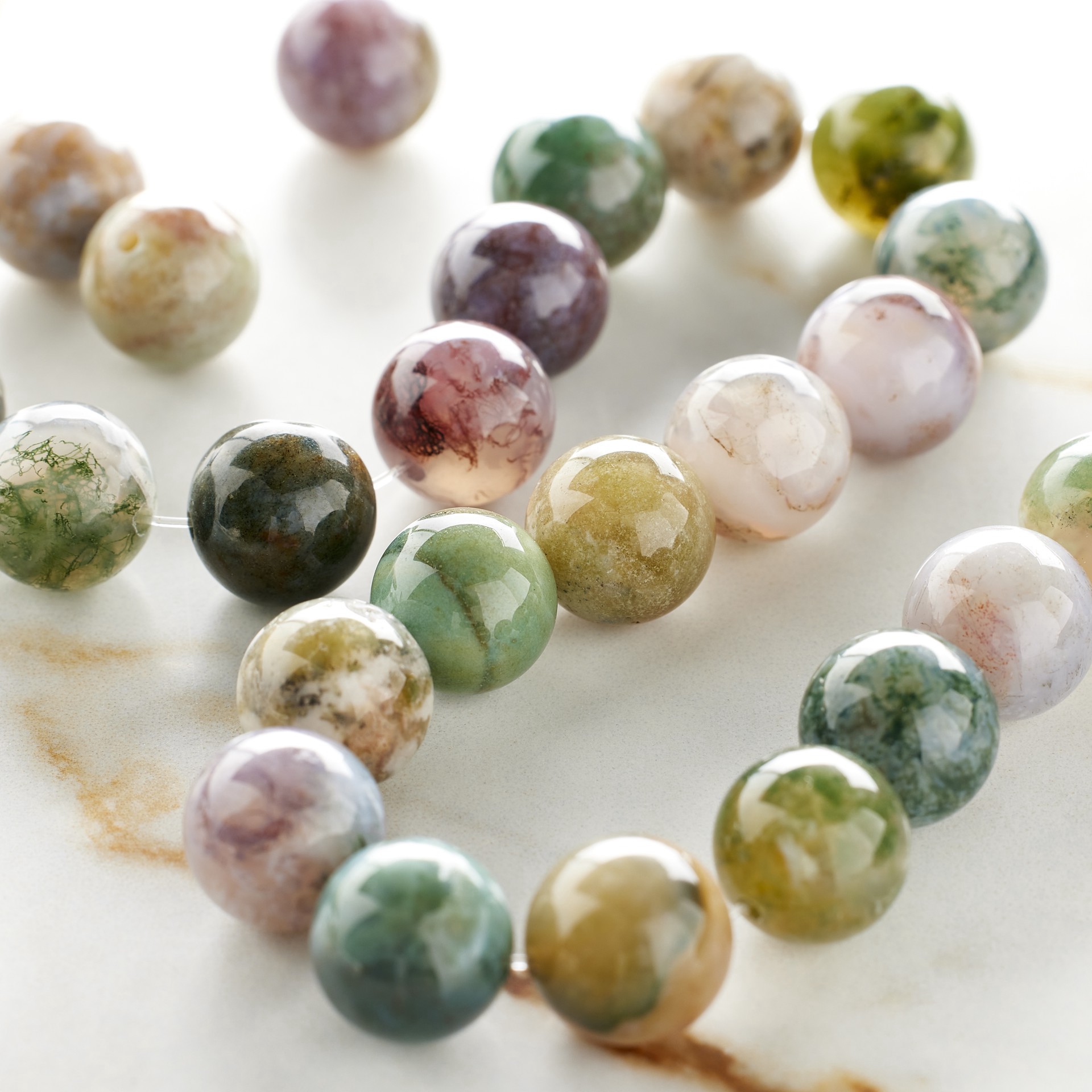 slide 3 of 3, Multicolor Jasper Round Beads, 10mm By Bead Landing, 10mm