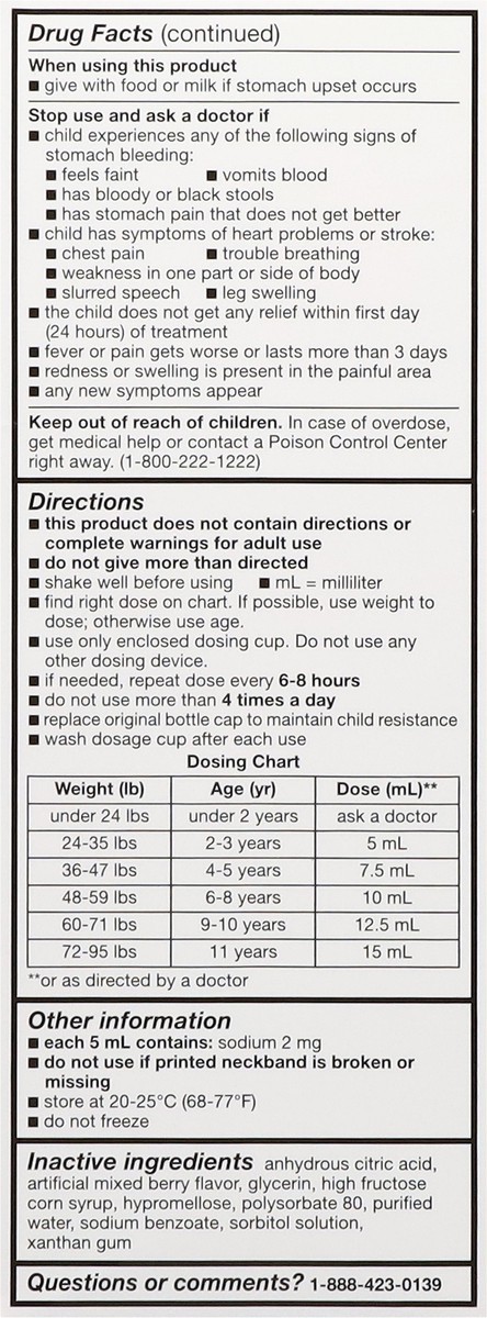 slide 6 of 13, TopCare Health 100 mg Children's Oral Suspension Berry Flavor Ibuprofen 8 fl oz, 8 fl oz