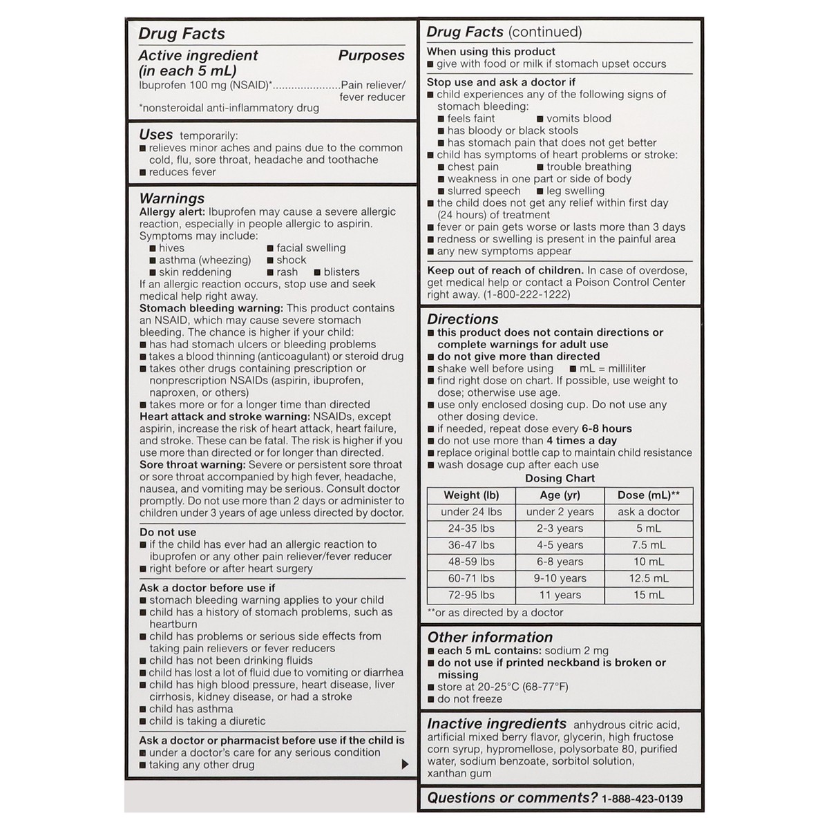 slide 3 of 13, TopCare Health 100 mg Children's Oral Suspension Berry Flavor Ibuprofen 8 fl oz, 8 fl oz
