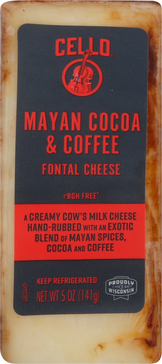 slide 4 of 5, Cello Fontal Mayan Cocoa & Coffee Cheese 5 oz, 5 oz