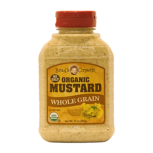 slide 1 of 1, Brad's Organic Org Mustard Whole Grain, 10 oz