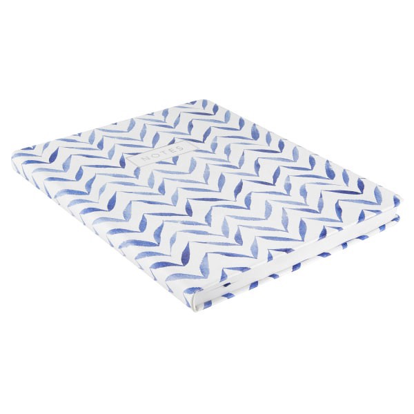 slide 2 of 2, Eccolo Hardcover Journal, 8"" x 10"", College Rule, 256 Pages, Blue/White, 1 ct