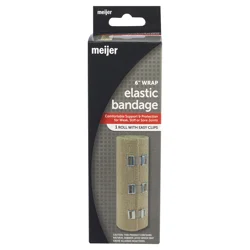 Meijer Elastic Bandage Roll With Easy Clips, 6", 1 Roll