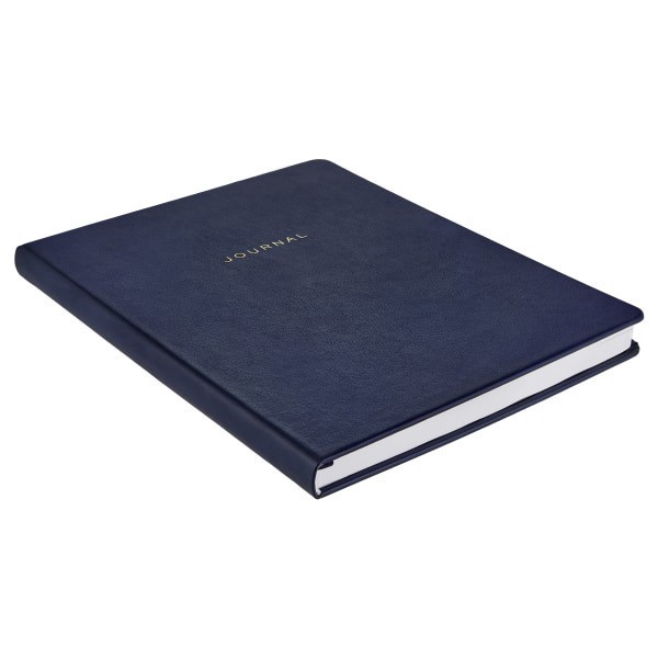slide 2 of 2, Eccolo Hardcover Journal, 8"" x 10"", College Rule, 256 Pages, Navy, 1 ct