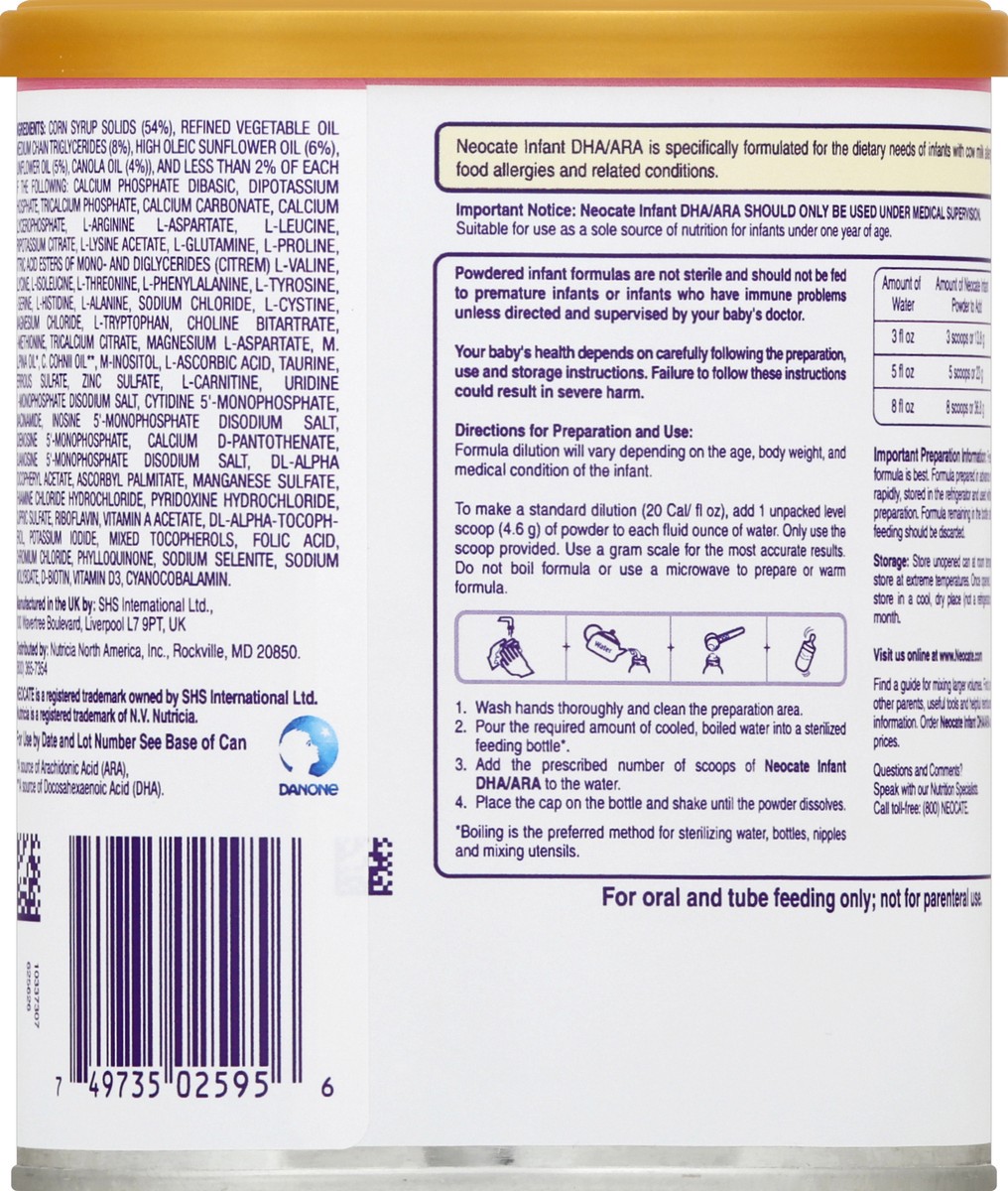 slide 6 of 8, Nutricia Infant Formula 14.1 oz, 14.1 oz