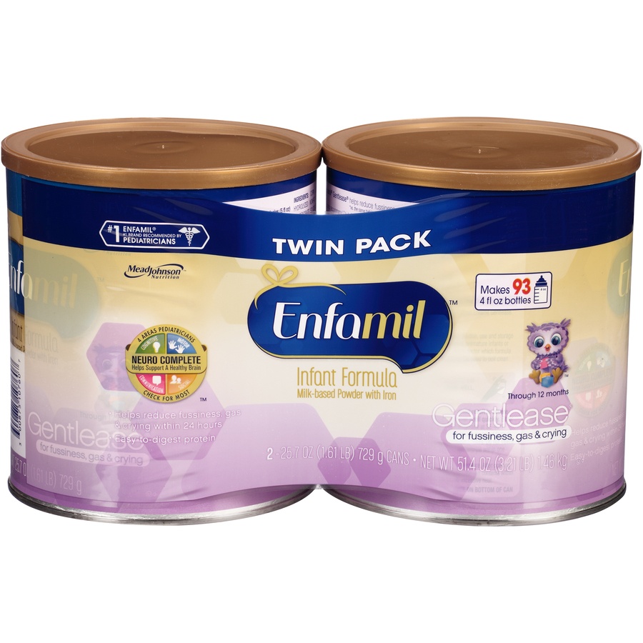 slide 1 of 1, Enfamil Gentlease Infant Formula Powder - Twin Pack, 2 ct; 25.7 oz