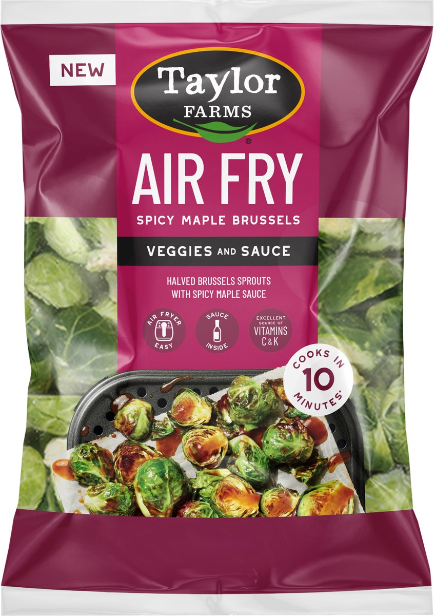 slide 3 of 6, Taylor Farms Air Fry Spicy Maple Brussels Veggies and Sauce 1 ea, 12 oz