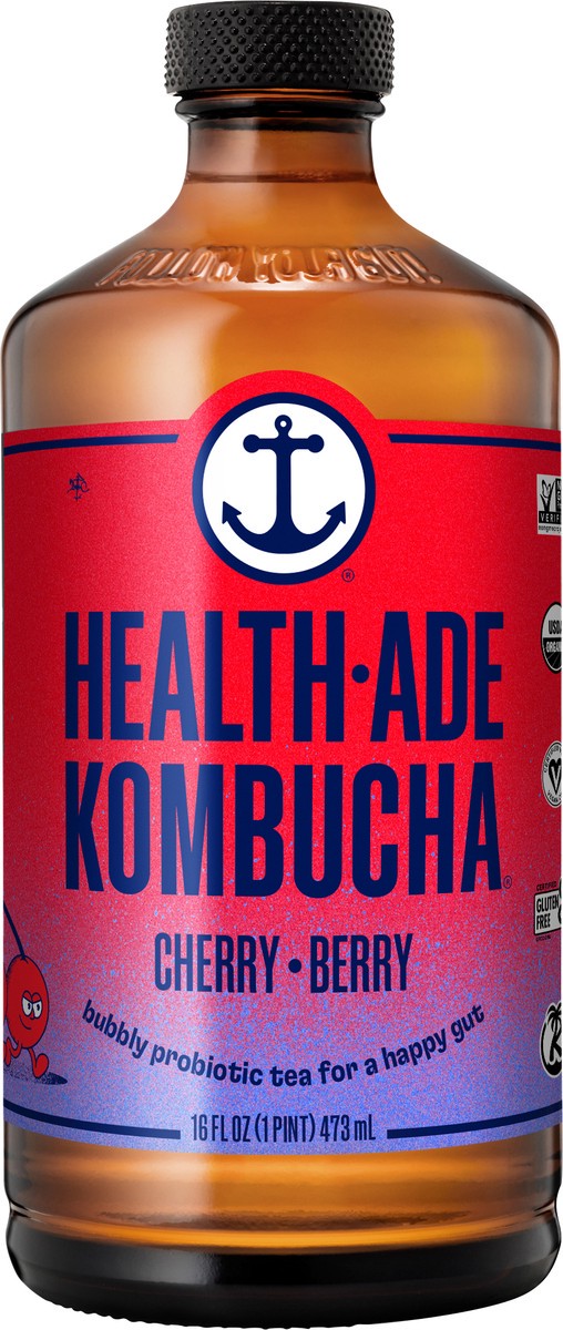 slide 1 of 6, Health-Ade Cherry-Berry Kombucha - 16 oz, 16 oz