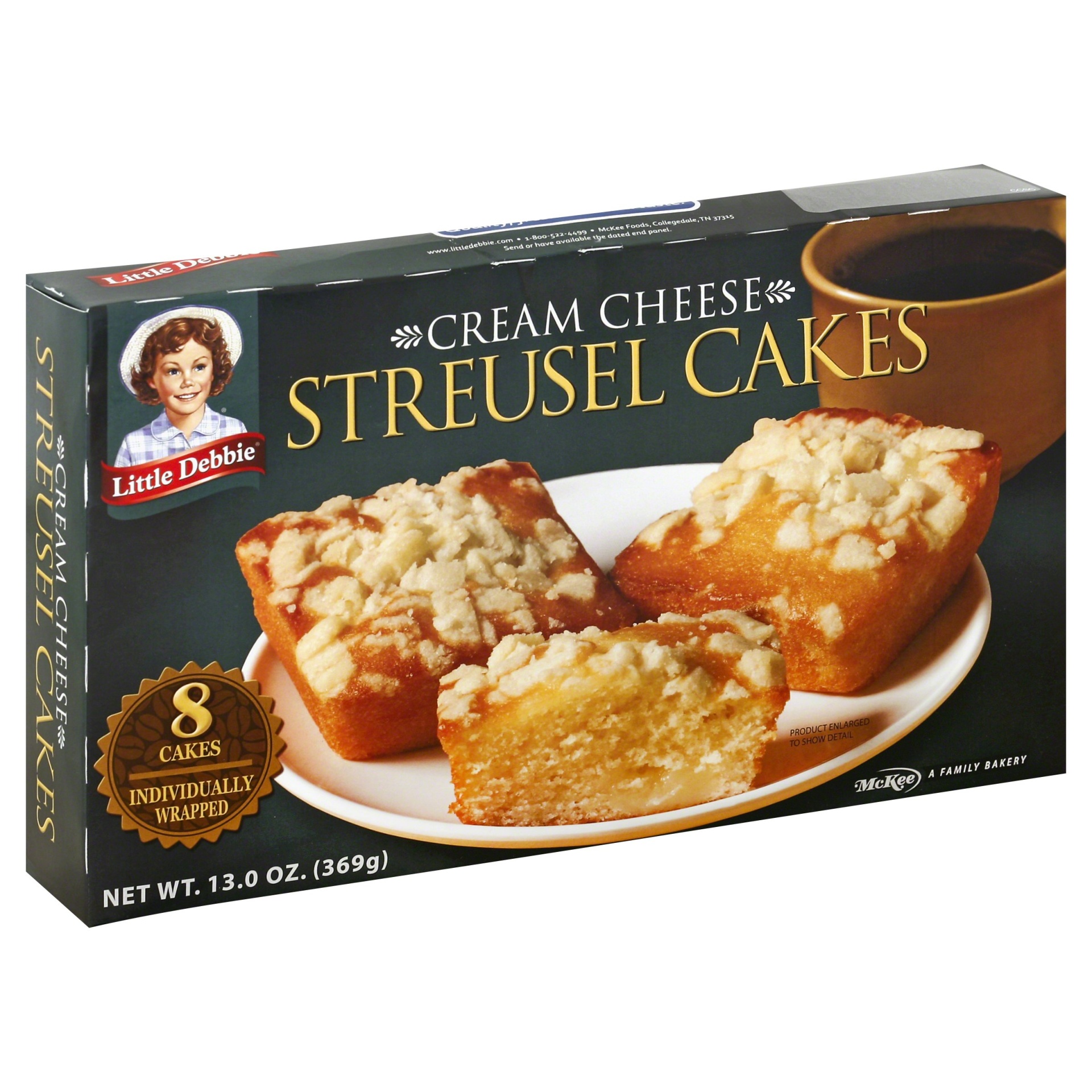 slide 1 of 1, Little Debbie Cream Cheese Streusel Cakes, 8 ct