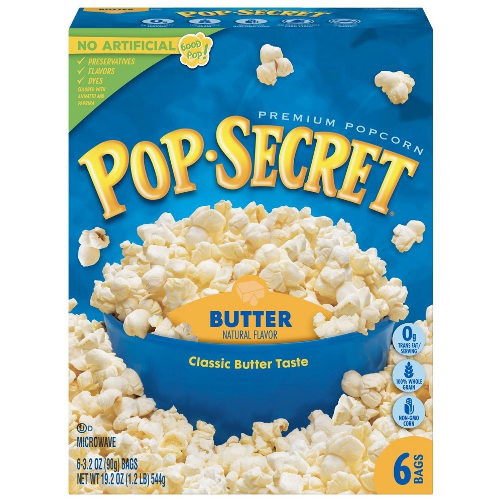 slide 2 of 7, Pop-Secret Butter Popcorn, 6 ct