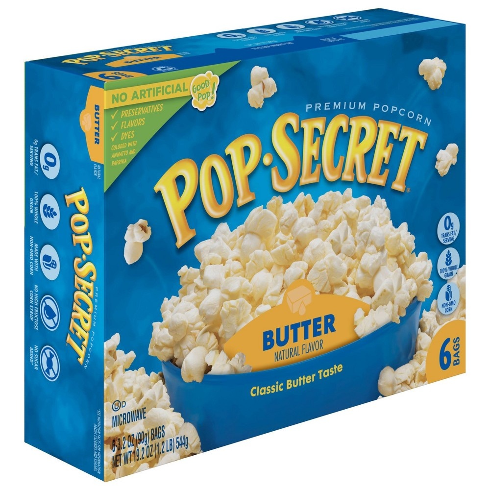 slide 3 of 7, Pop-Secret Butter Popcorn, 6 ct