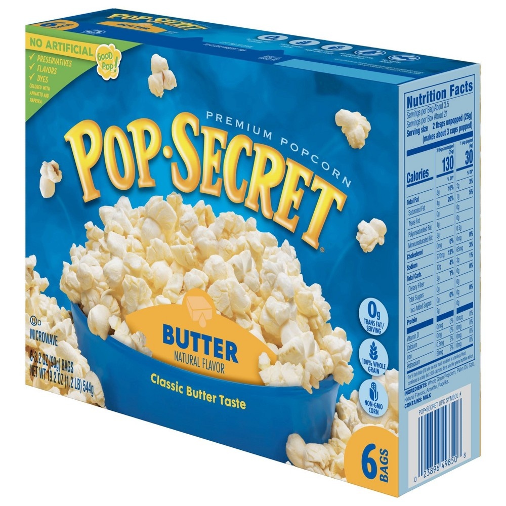 slide 5 of 7, Pop-Secret Butter Popcorn, 6 ct