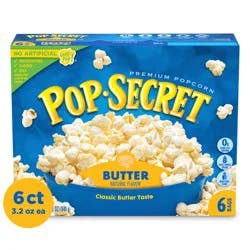 Pop-Secret Butter Microwave Popcorn, 3.2 oz Sharing Bags, 6 ct
