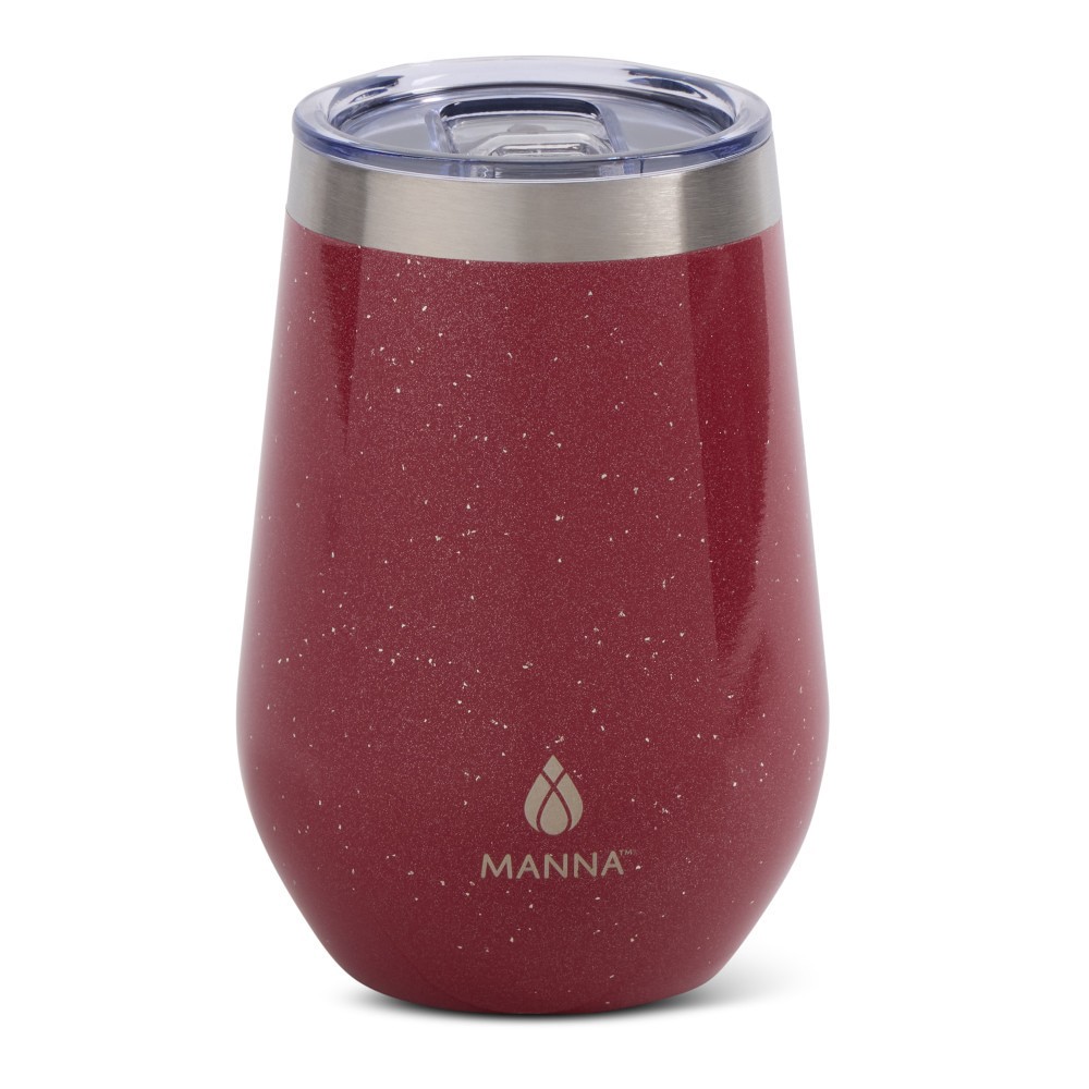 slide 2 of 3, Manna™ Wine Tumbler - Red Sparkle, 12 oz