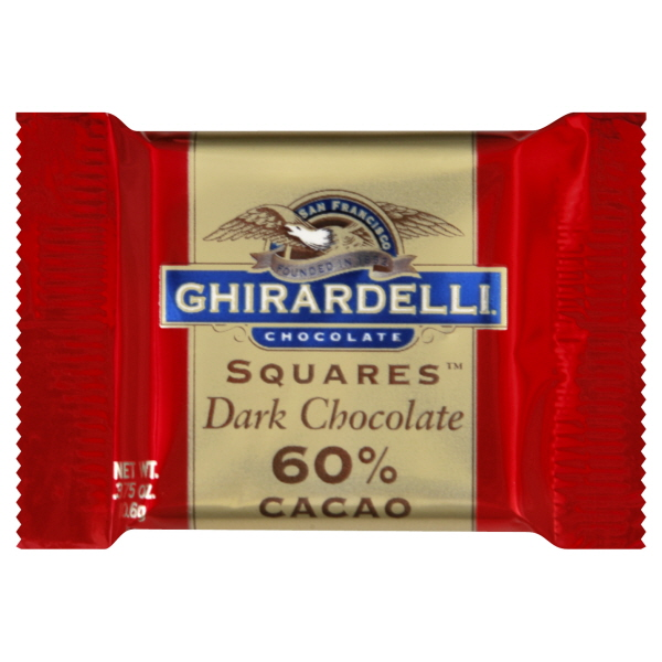 slide 1 of 1, Ghirardelli Ghiratdelli Squares 60% Dark, 1 each