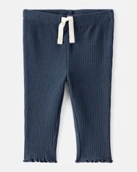 Carter's Baby Girl Cotton Pull-On Pants - Navy Blue 3M