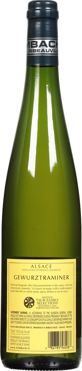 slide 8 of 9, Trimbach Alsace Gewurztraminer Wine, 750 ml