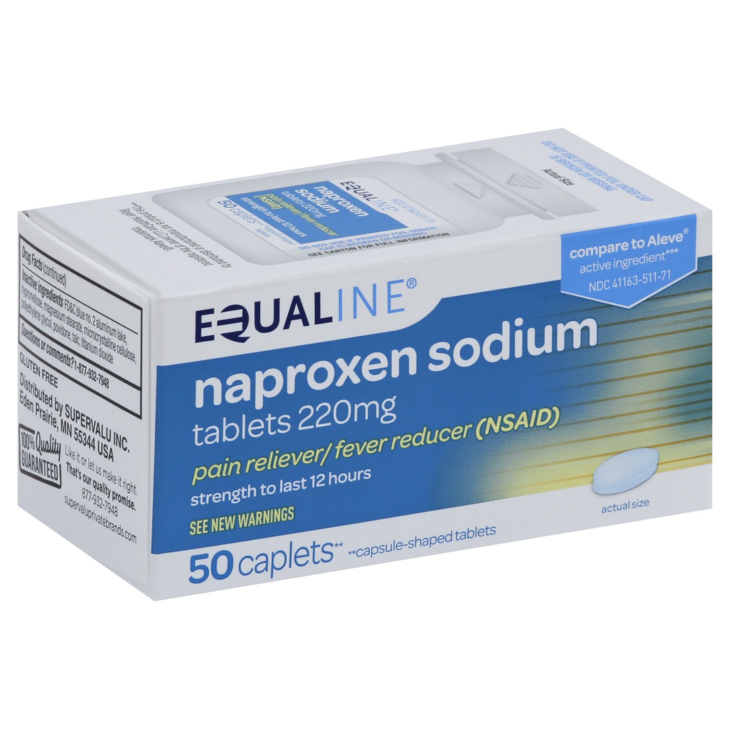 slide 1 of 1, Equaline Naproxen Sodium Caps, 50 ct