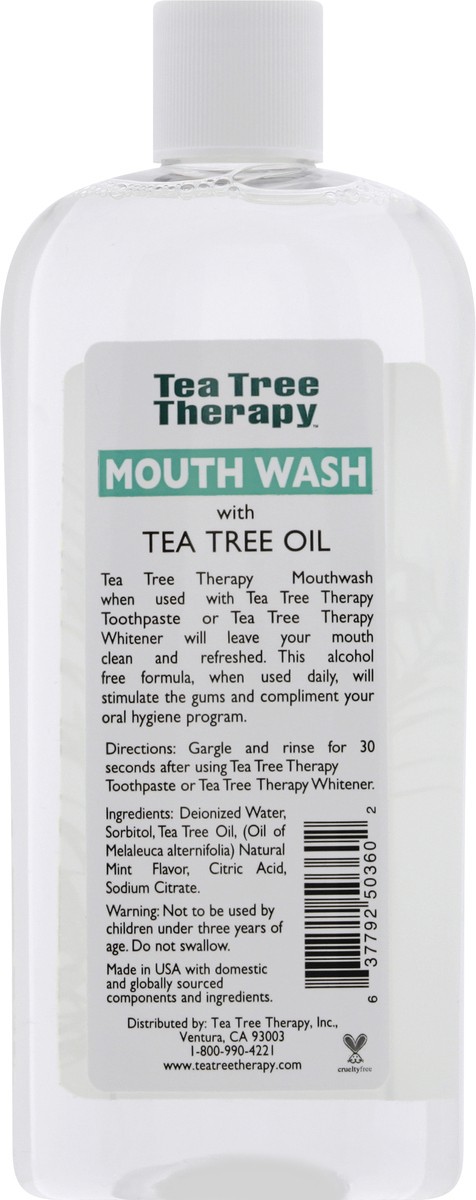 slide 5 of 9, Tea Tree Therapy with Tea Tree Oil Natural Fresh Flavor Mouth Wash 12 oz, 12 oz