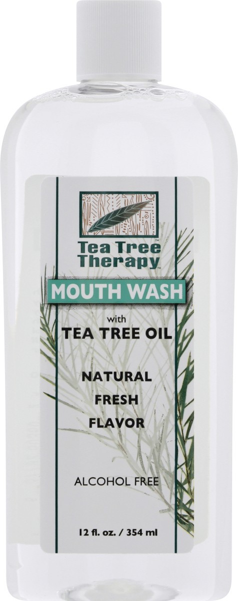 slide 6 of 9, Tea Tree Therapy with Tea Tree Oil Natural Fresh Flavor Mouth Wash 12 oz, 12 oz